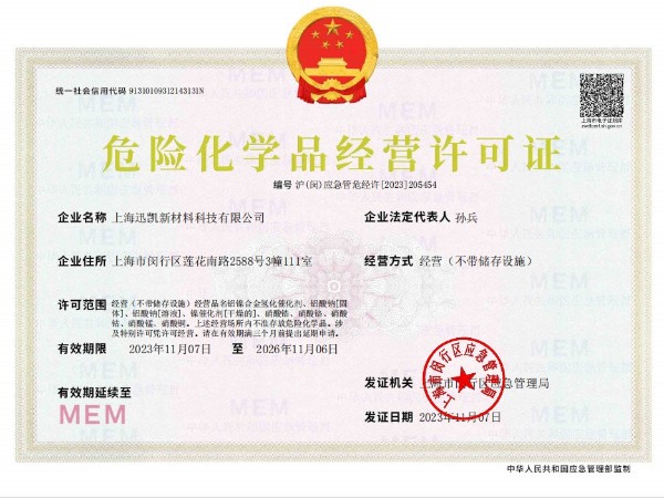 危化品經營許可證